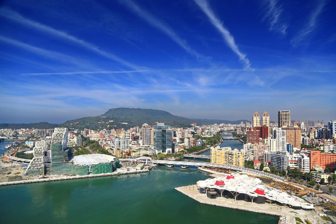Kaohsiung harbor and waterfront skyline